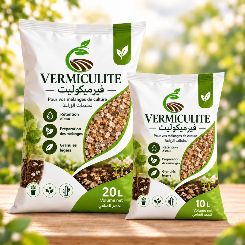 Visuel des sacs de vermiculite RAXA de 10 L et 20 L